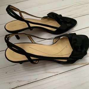 Kate Spade Dressy Slingback Black Heel with Bow